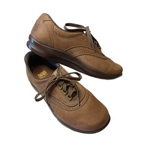 SAS WALK EASY 9 Women’s  Tripad Brown Leather/Suede Oxford Lace Up Made in USA